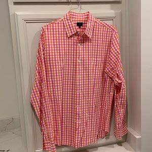 J. Crew plaid long sleeve dress shirt, size L